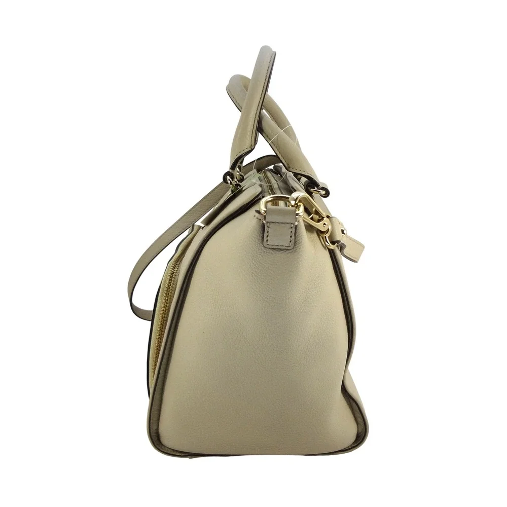 NWT Kate Spade Beige Pebbled Leather Satchel Crossbody Bag Gold Hardware‎